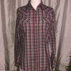 Wrangler Western Pearl Snap Button Down